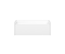 Olio 6030 AcrylX Alcove Right-Hand Drain Bathtub in White
