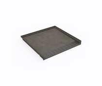 STF-3838 38 x 38 Performix Alcove Shower Pan with Center Drain Charcoal Gray