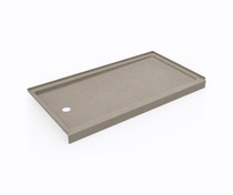 SR-3260LM/RM 32 x 60 Swanstone Alcove Shower Pan with Left Hand Drain Limestone