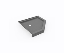 SS-36NEO 36 x 36 Swanstone Corner Shower Pan with Center Drain Ash Gray