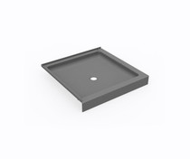 SS-36DTF 36 x 36 Swanstone Corner Shower Pan with Center Drain Ash Gray