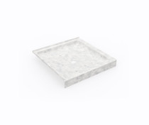 SS-36DTF 36 x 36 Swanstone Corner Shower Pan with Center Drain in Ice