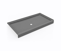 SS-3260 32 x 60 Swanstone Alcove Shower Pan with Center Drain Ash Gray