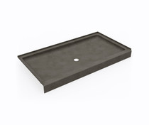 SS-3260 32 x 60 Swanstone Alcove Shower Pan with Center Drain Charcoal Gray