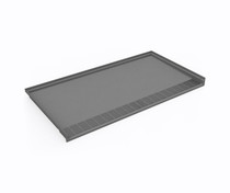 SBF-3462 34 x 62 Performix Alcove Shower Pan with Center Drain Ash Gray