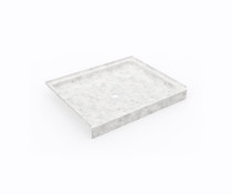 SS-3442 34 x 42 Swanstone Alcove Shower Pan with Center Drain in Ice