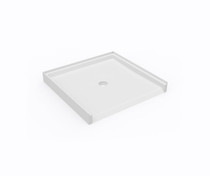 STS-3738 37 x 38 Swanstone Alcove Shower Pan with Center Drain in White
