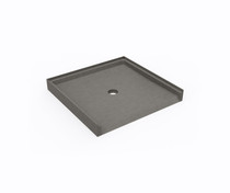 STS-3738 37 x 38 Swanstone Alcove Shower Pan with Center Drain Sandstone