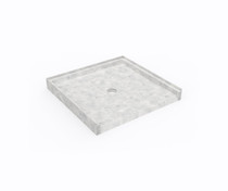 STS-3738 37 x 38 Swanstone Alcove Shower Pan with Center Drain in Ice