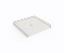 STS-3738 37 x 38 Swanstone Alcove Shower Pan with Center Drain Carrara