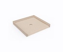 STS-3738 37 x 38 Swanstone Alcove Shower Pan with Center Drain in Bermuda Sand