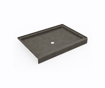 SS-3448 34 x 48 Swanstone Alcove Shower Pan with Center Drain Charcoal Gray