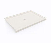 SS-4260 42 x 60 Swanstone Alcove Shower Pan with Center Drain in Bisque