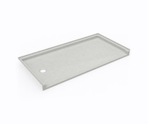 SBF-3060LM/RM 30 x 60 Swanstone Alcove Shower Pan with Right Hand Drain in Birch