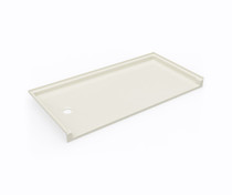 SBF-3060LM/RM 30 x 60 Swanstone Alcove Shower Pan with Right Hand Drain in Bone
