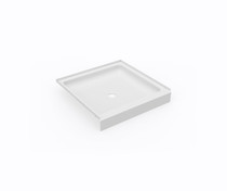 SS-3232 32 x 32 Swanstone Alcove Shower Pan with Center Drain in White