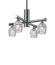 KUZCO Lighting CH52118-CH Honeycomb - 20W 5 LED Chandelier-11.88 Inches Tall and 18 Inches Wide,
