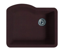 QUSB-2522 22 x 25 Granite Undermount Single Bowl Sink in Espresso