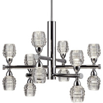 KUZCO Lighting CH52127-CH Honeycomb - 60W 13 LED Chandelier-21.13 Inches Tall and 27.13 Inches Wide,