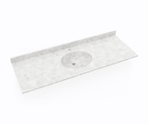 VC1B2261 Ellipse 22 x 61 Single Bowl Vanity Top in Ice