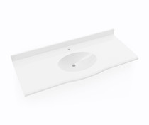 EV1B2249 Europa 22 x 49 Single Bowl Vanity Top in White