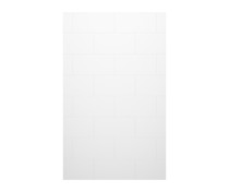TSMK-8462-1 62 x 84 Swanstone Traditional Subway Tile Glue up Bathtub and Shower Single Wall Panel in White