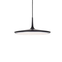 KUZCO Lighting PD46216-BK Disc - 33W LED Pendant-7.5 Inches Tall and 16.5 Inches Wide, Finish Color: Black