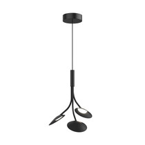 KUZCO Lighting PD90115-BK Rotaire - 21W 3 LED Pendant-14.38 Inches Tall and 14.25 Inches Wide,