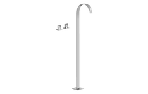 GRAFF G-1852-C14B-MBK Sade Floor-Mounted Tub Filler w/Deck-Mounted Handles