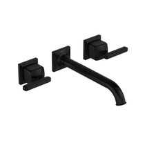 Apothecary Wall Mount Lavatory Faucet Trim Matte Black