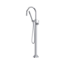 Lombardia® Single Hole Floor Mount Tub Filler Trim Polished Chrome