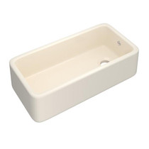 Lancaster 36" Single Bowl Farmhouse Apron Front Fireclay Kitchen Sink Parchment