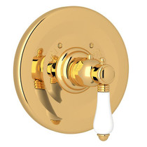 3/4" Thermostatic Trim Without Volume Control Unlacquered Brass