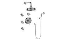 GRAFF GA5.222B-LC1S-SN Full Thermostatic Shower System with Transfer Valve (Rough & Trim)