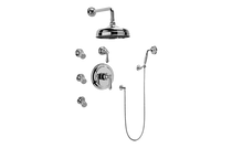 GRAFF GA5.222B-LM34S-PC Full Thermostatic Shower System with Transfer Valve (Rough & Trim)