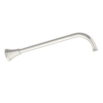 15" Reach Wall Mount Shower Arm With Octagonal Escutcheon Satin Nickel