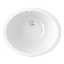 18" x 15" Oval Undermount Lavatory Sink White (WH)