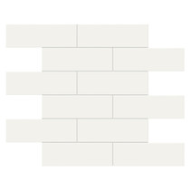 SOHO CANVAS WHITE GLOSSY BRICK PORCELAIN MOSAIC 2X6 Case  - 10 EACH