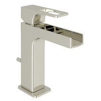 Quartile Single Handle Lavatory Faucet With Trough Polished Nickel