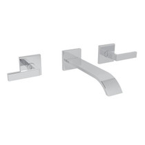 Wave Wall Mount Lavatory Faucet Polished Chrome