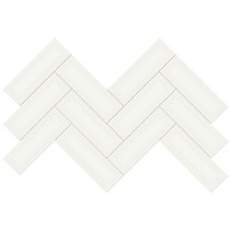 SOHO CANVAS WHITE MATTE PORCELAIN HERRINGBONE MOSAIC 2X6 Case  - 10 EACH