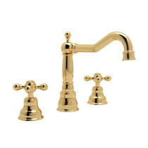 Arcana Widespread Lavatory Faucet With Column Spout Italian Brass