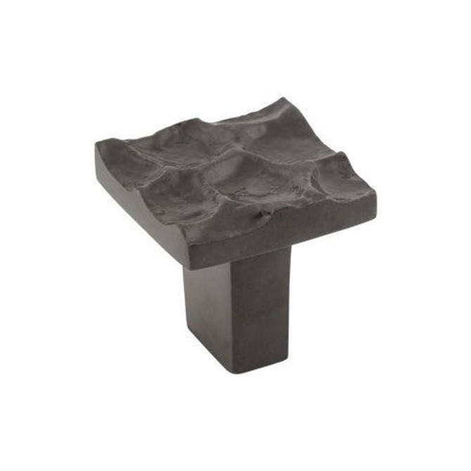 Cobblestone Square Knob 1 1/8" - Coal Black