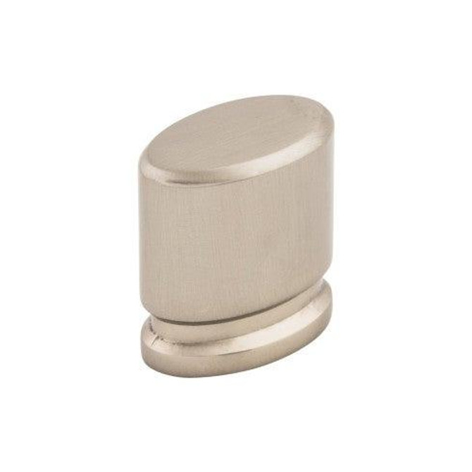Oval Knob Medium 1 1/8" - Brushed Satin Nickel