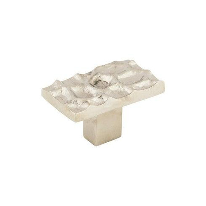 Cobblestone Rectangle Knob 1 7/8" - Polished Nickel