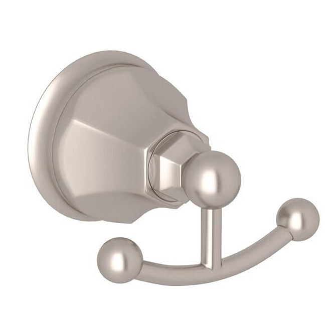 Palladian® Double Robe Hook Satin Nickel