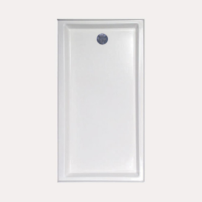 SHOWER PAN AC 6030 END DRAIN - WHITE-RIGHT HAND