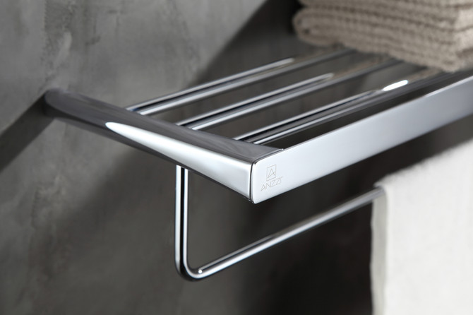 Caster 3 Series Towel Rack in Polished Chrome
