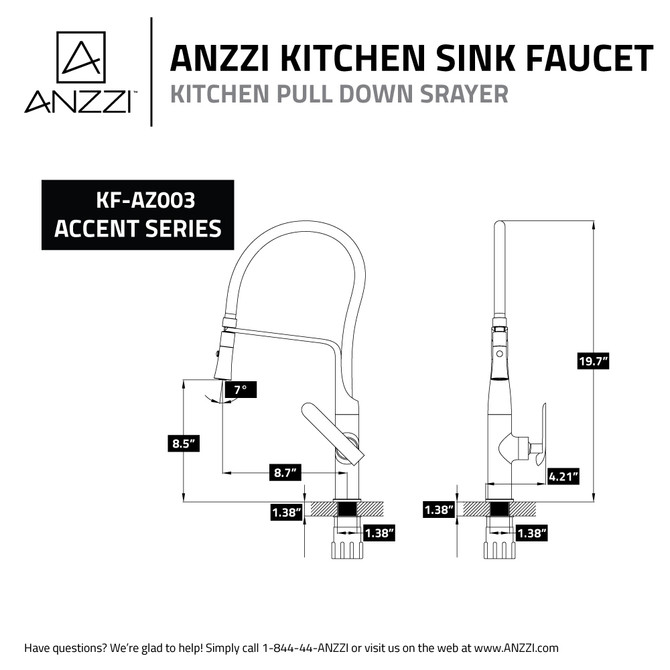 Accent Single Handle Pull-Down Sprayer Kitchen Faucet in Polished Chrome