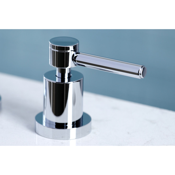 Kingston Brass KS8721DLLS Widespread Kitchen Faucet, Polished Chrome